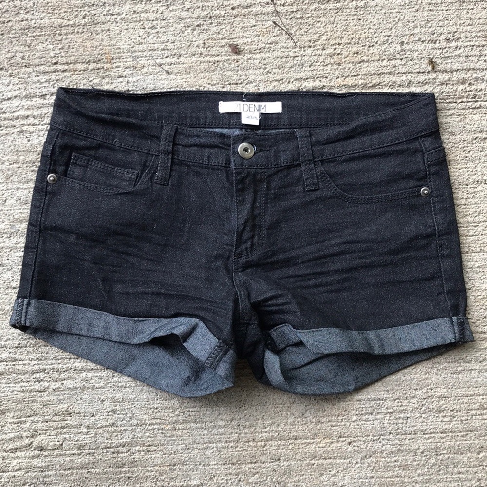 Super Stretchy Dark Denim Jean Shorts
